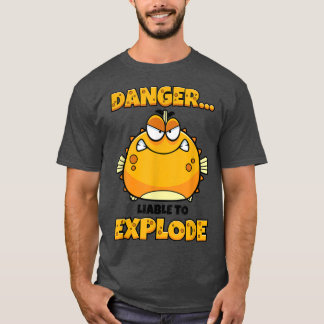 T-shirt Danger T de poisson-fleur responsable d'exploiter