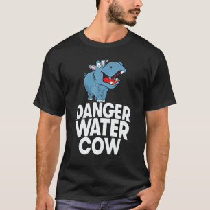 T-shirt Danger Vache Femmes Hippopotame Fête 1