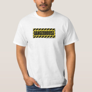 T-Shirt Dangerhouse Records YELLOW Logo WHITE