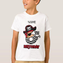 T-shirt d'anniversaire de pirate personnalisé
