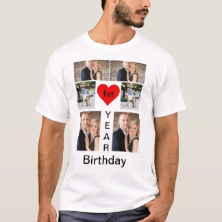 T-shirt d'anniversaire moderne personnalisé