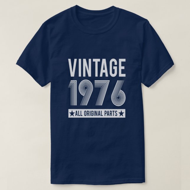 T-shirt d'anniversaire vintage 1976 (Design devant)