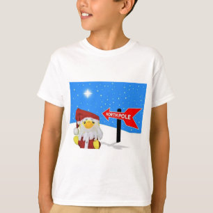 T-shirt Danny Duck en Père Noël se dirige vers le pôle Nor