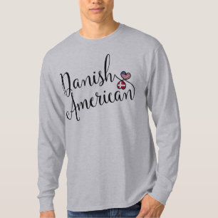 T-shirt Danois-Américain Coeurs Entwintés