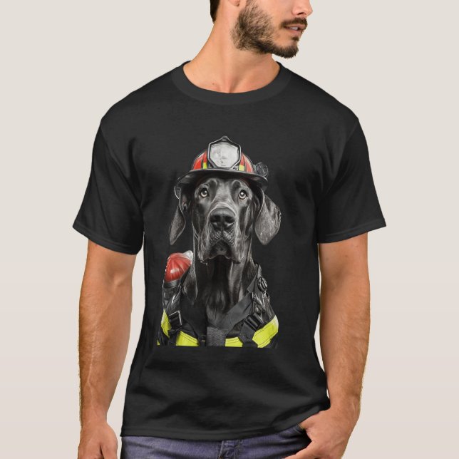 T-shirt Danois géant pompier (Devant)