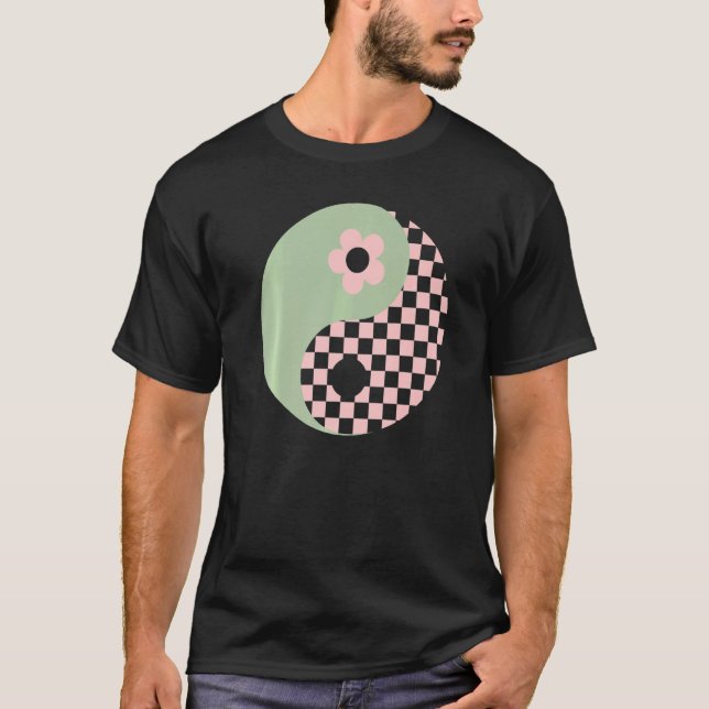 T-shirt Danois Pastel esthétique Yang Fleur Yin Yang (Devant)