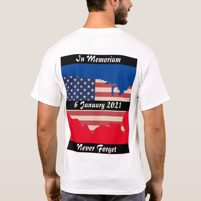 T-shirt Dans la barre noire du souvenir de Memoriam (Dos)