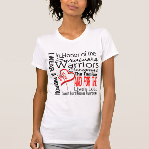 T-shirt Dans la maladie cardiaque d'hommage de collage