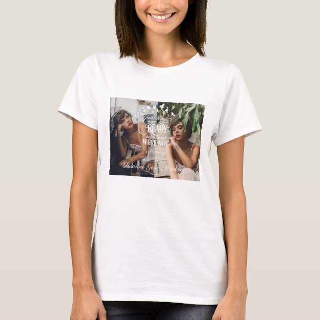 T-shirt Dans la mémoire aimante | Mémorial funéraire photo (Devant)