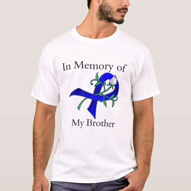 T-shirt Dans la mémoire de mon frère - cancer du colon (Devant)