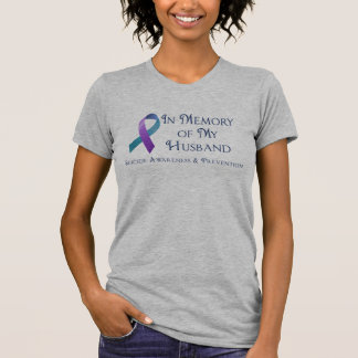 T-shirt Dans la mémoire de mon ruban pourpre et turquoise