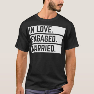 T-shirt Dans l'amour engagé mariage de Mariage marié blanc