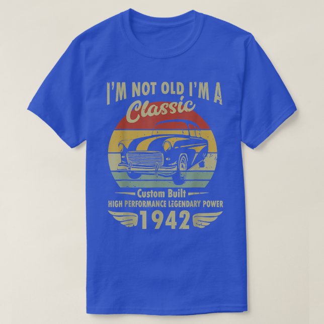 T-shirt Dans le Classic Car 80th Birthday Poison 80 Years  (Design devant)
