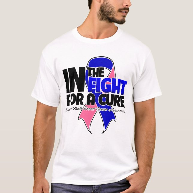T-shirt Dans le combat pour un traitement - cancer du sein (Devant)