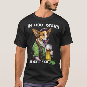 T-shirt Dans les bières de chien, je n'ai eu qu'un Corgi M
