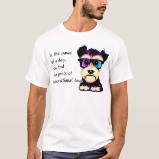 T-shirt Dans les pattes d'un chien