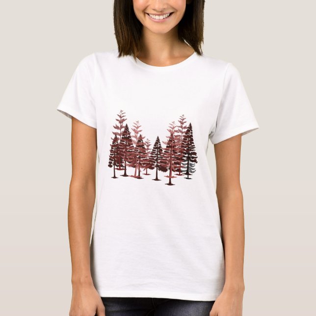 T-shirt Dans les pins (Devant)