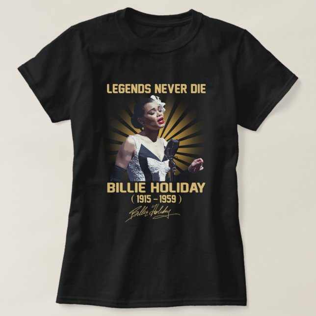 T-shirt Dans Les Souvenirs De Billie Holiday Music Legend (Design devant)