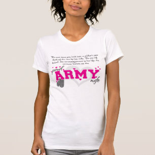 T-shirt Dans les yeux d'un soldat - épouse fière d'armé