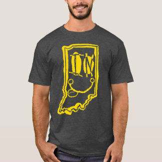 T-shirt Dans les yeux Indiana Grunge Visage souriant jaune