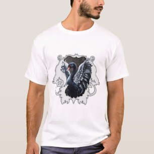 T-shirt Dans l'ombre de l'élégance : Un cygne noir.
