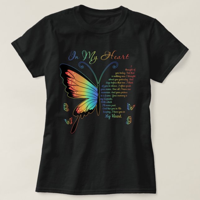 T-shirt Dans ma conception du coeur (Design devant)