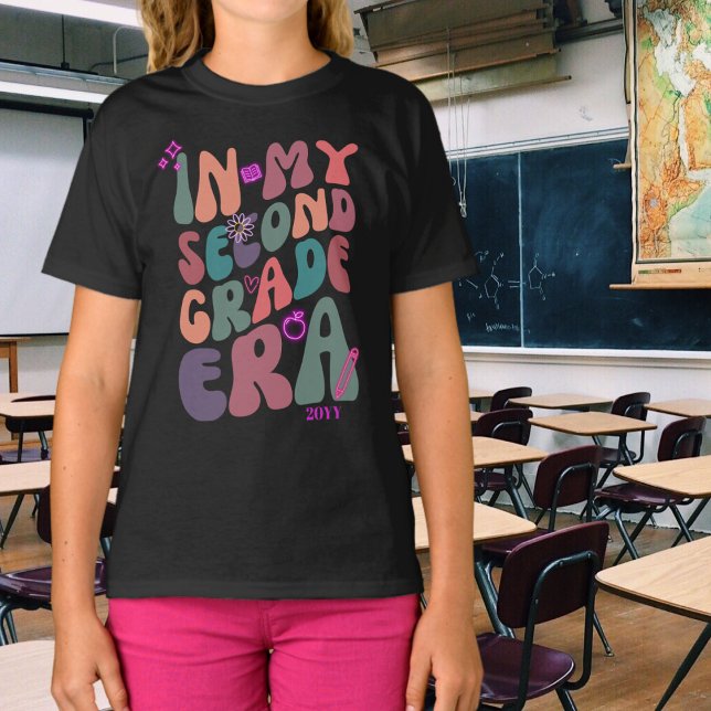 T-shirt Dans Ma Deuxième Année Era Drôle 2e Année (Créateur téléchargé)