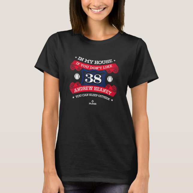 T-shirt Dans Ma Maison Andrew Heaney Joueur De Baseball Ml (Devant)