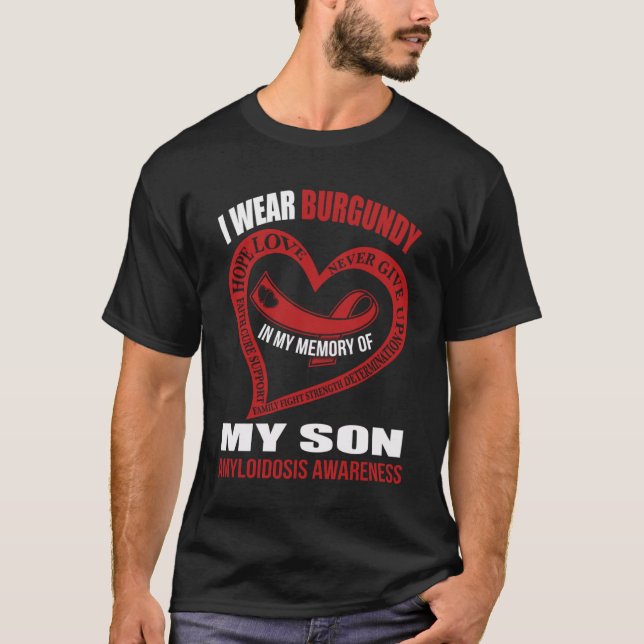 T-shirt Dans ma mémoire de mon fils AMYLOIDOSIS AVERITÉ (Devant)
