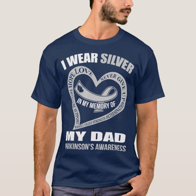 T-shirt Dans ma mémoire de mon père PARKINSONS AVERITÉ (Devant)