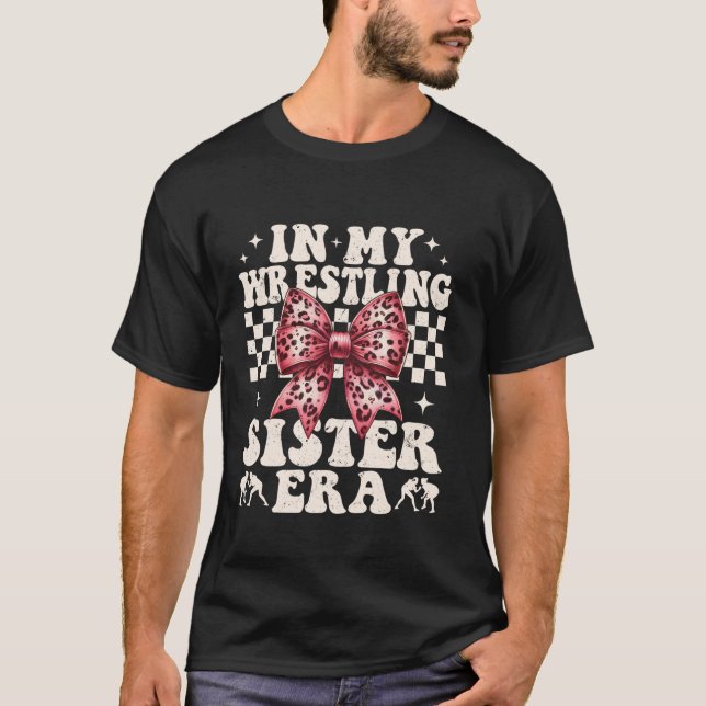 T-shirt Dans Ma Soeur Lutte Era Leopard Coquette Bow Wr (Devant)