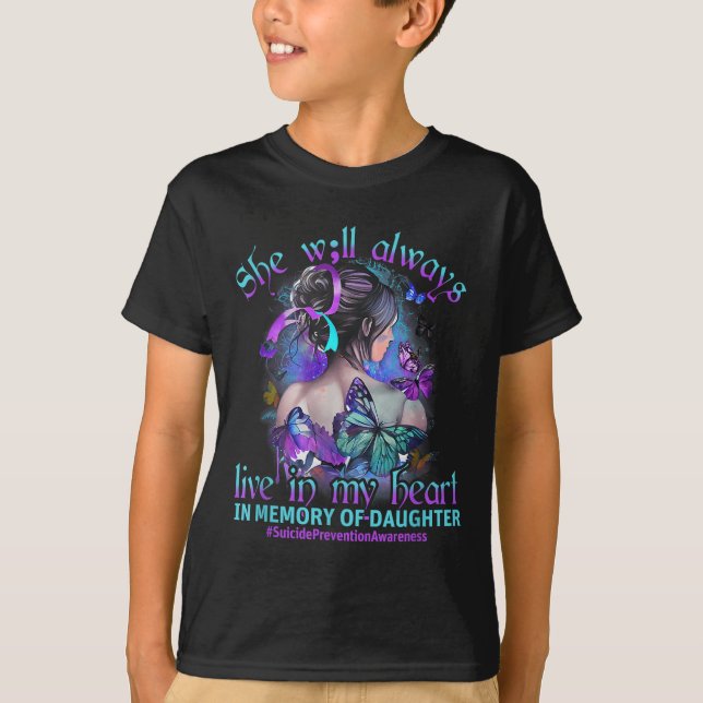 T-shirt Dans Memory Of My Daughter Suicide Prevention (Devant)
