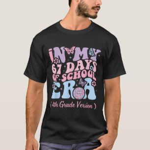 T-shirt Dans Mon Ère De 67 Jours D'école Mème Enfants Jeun