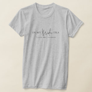 T-shirt Dans mon ère de mariée minimaliste moderne engagé 