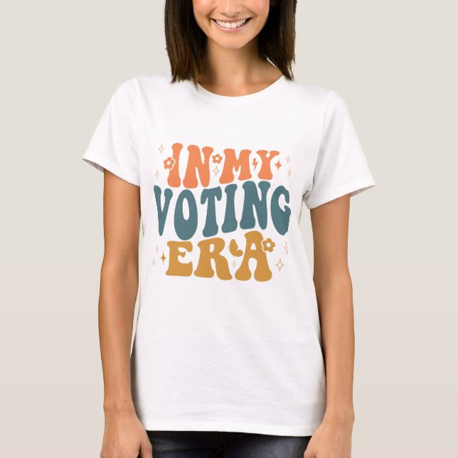 T-shirt Dans Mon Ère De Vote Retro Wavy (Devant)