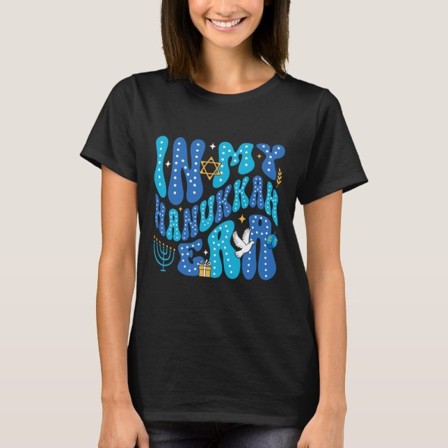 T-shirt Dans Mon Ère Hanoukka Joyeux Pajamakah juif Chanou (Devant)