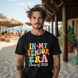 T-shirt Dans mon ère senior Classe 2026 Diplômé Groovy