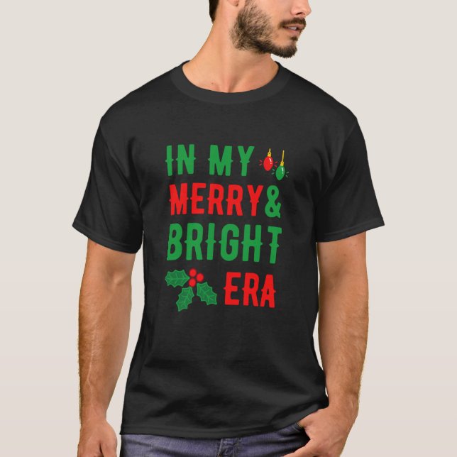 T-shirt Dans Mon Joyeuse et Lumineuse Ère de Noël Mignonne (Devant)