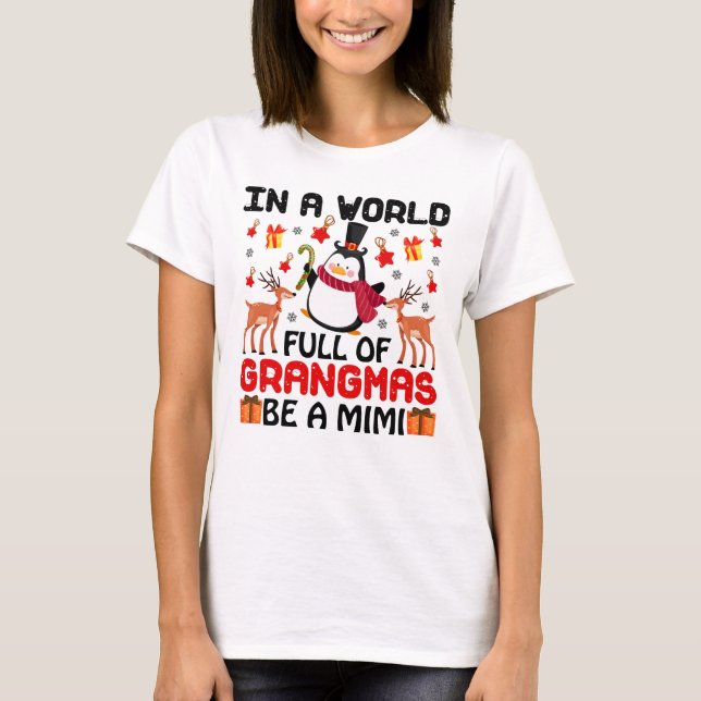 T-shirt Dans un monde être un Mimi (Devant)