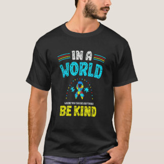 T-shirt Dans un monde soyez gentil journée de sensibilisat