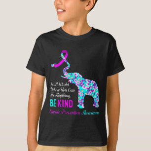 T-shirt Dans un monde Soyez gentil Suprt Prévention du sui