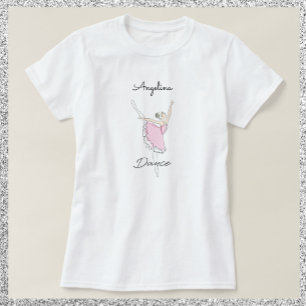 T-shirt Danse Ballerina en rose