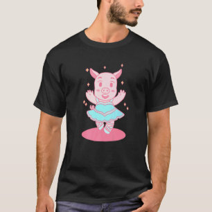 T-shirt Danse Cochon Ballerina Pour Danse De Ballet