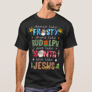 T-shirt Danse comme Frosty Brille Rudolph Donne de l'amour