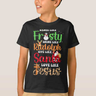 T-shirt Danse Comme Frosty Shine Rudolph Donner Père Noël