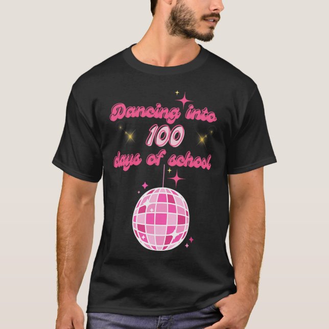 T-shirt Danse Dans 100 Jours D'École Avec Disco Rose Ba (Devant)