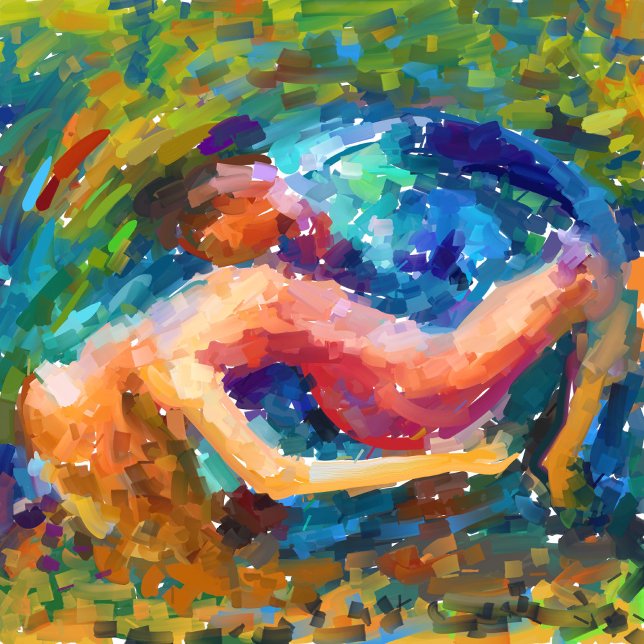 T-shirt danse dans la passion coloré peinture abstraite (Créateur téléchargé)