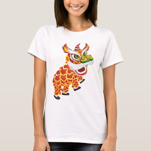 T-shirt Danse de lion chinoise (Devant)