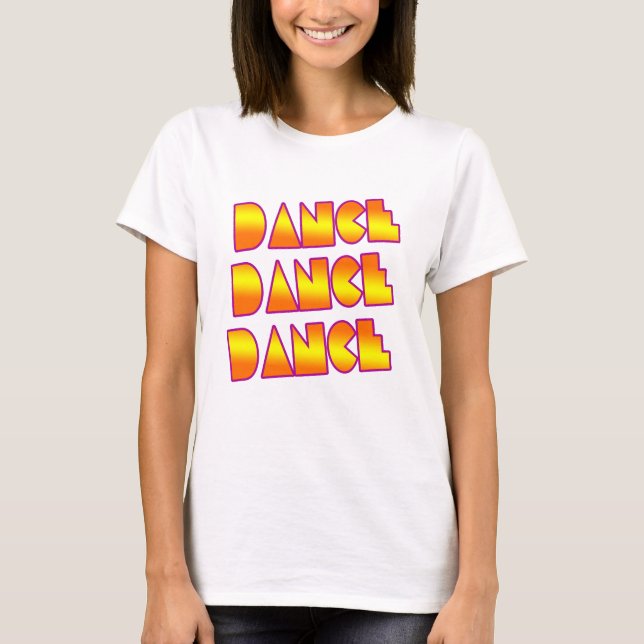 T-shirt danse délirante DJ de musique de club de fêtard (Devant)