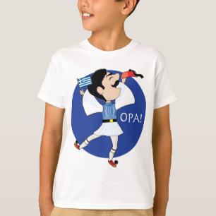 T-shirt Danse d'Evzone de Grec avec le drapeau OPA !